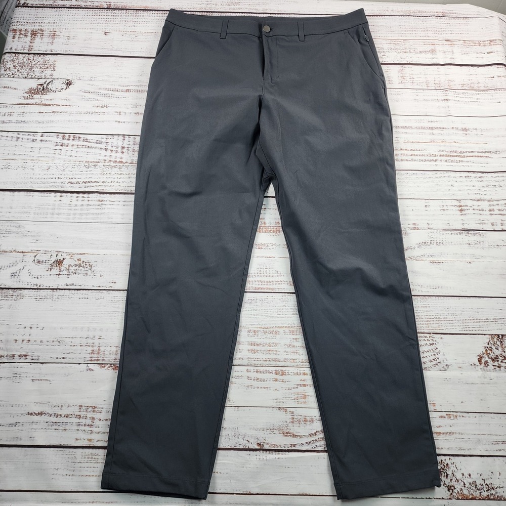 Lululemon ABC Classic-Fit Trouser Mens 38 Gray Warpstreme Stretch Golf Pants